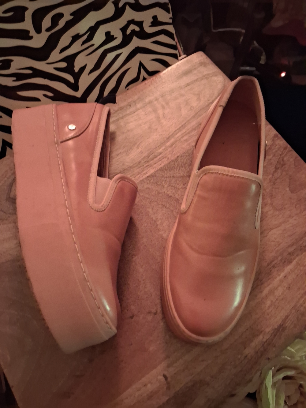 Casual Slip-On Platform Loafers in Tan